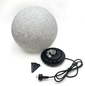 Lampă decorativă de exterior LUMISTONE 1xE27/15W/230V IP65 Ø 38 cm