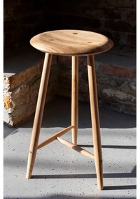Scaun de bar în culoare naturală din lemn de stejar (înălțime șezut 75 cm) Blanc – Gazzda