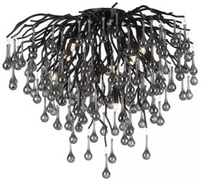 Paul Neuhaus 8091-18 - Lustru aplicat ICICLE 9xG9/40W/230V Ø 50 cm, negru