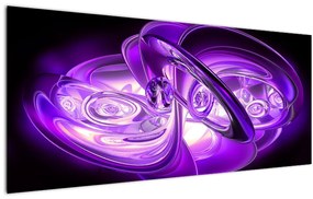Tablou fractalilor în violet (120x50 cm), în 40 de alte dimensiuni noi