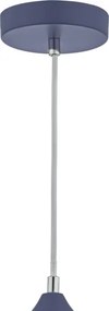 Där Lighting KAE0123 - Lustră suspendată pe cablu KAELAN 1xE27/60W/230V albastră