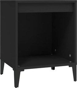 vidaXL Noptiere, negru, 40x35x50 cm