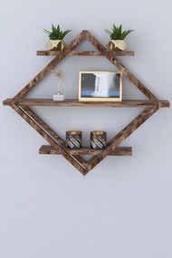 Resigilat:Raft de perete din lemn Platy Homs, maro