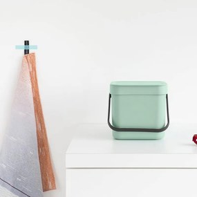 Cos de gunoi colectare selectiva Brabantia Sort&Go 1005520, 3 L, Maner, Verde deschis