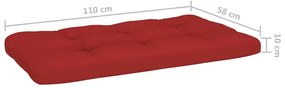 Canapea de mijloc din paleti de gradina, gri, lemn pin tratat Rosu, canapea de mijloc, Gri, 1