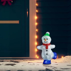 Figurină om zăpadă Crăciun LED acrilic 30cm interior/exterior