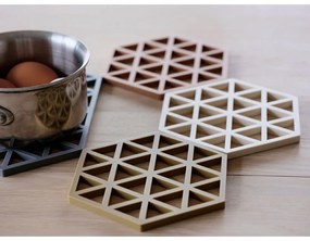 Suport din silicon pentru oale fierbinți Zone Triangles, gri deschis