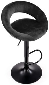 Scaun de bar H102 velvet negru