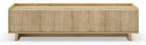 Comodă TV în culoare naturală cu aspect de lemn de stejar 180x45x40 cm Daira – Marckeric
