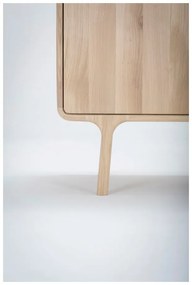 Comodă cu sertar din lemn masiv de stejar Gazzda Fawn