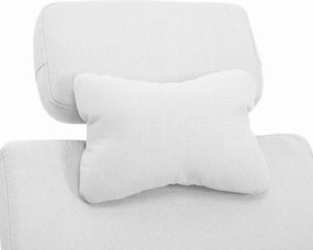 Scaun de birou rotativ cu tetiera si suport pentru picioare-alb