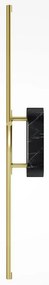 Aplica LED ambientala design minimalist Renaissance negru/alama