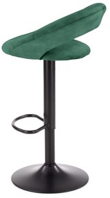 Scaun de bar Kaiden, verde/negru
