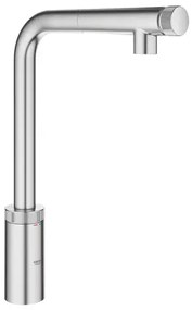 Baterie bucatarie cu dus extractibil Grohe Minta SmartControl crom periat Supersteel