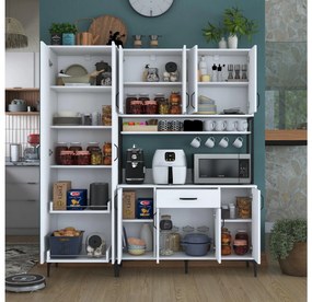 Set dulapuri bucătărie Jenaretta 33 (alb + negru). 1107096