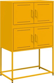 vidaXL Dulap, galben muștar, 68,5x38,5x107 cm, oțel