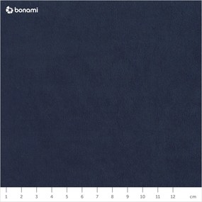 Colțar extensibil din catifea cu șezlong pe partea dreaptă Miuform Stylish Stan, albastru închis