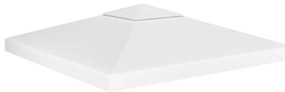 vidaXL Acoperiș de pavilion cu 2 niveluri, alb, 3x3 m, 310 g/m²