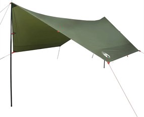 vidaXL Prelată de camping verde măsliniu, 462x306x211 cm, impermeabilă