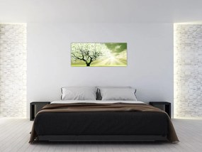 Tablou cu copaci pe luncă (120x50 cm)