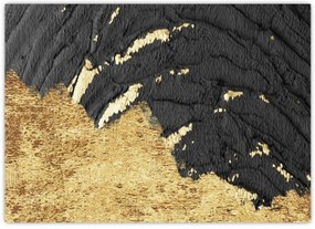 Tablou pe sticlă - Structura de aur N⁰1 (70x50 cm)