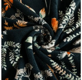 Set Lenjerie cocolino THE FOX AND THE HARE verde inchis + Cearsaf Cocolino microplus cu elastic SOFT 180x200 cm alb, pat dublu