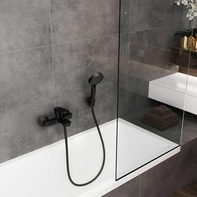 Suport de dus, Hansgrohe, Porter S, negru mat