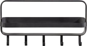 Raft metalic pentru baie RAKKA 56x29 cm, negru