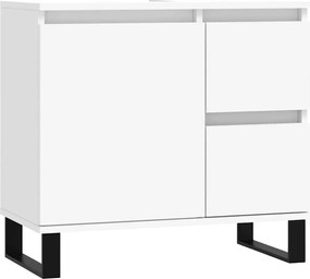 vidaXL Dulap de baie, alb, 65x33x60 cm, lemn prelucrat