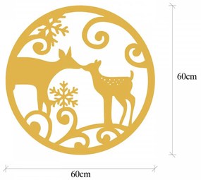 Decoratiune de luminoasa XMASGOLD-029, Tanelorn, 60x60 cm, metal, auriu