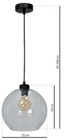 Aplică SANTIAGO 1xE27/60W/230V transparent