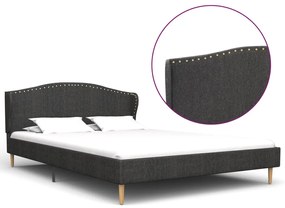 280638 vidaXL Cadru de pat, gri închis, 200 x 120 cm, material textil