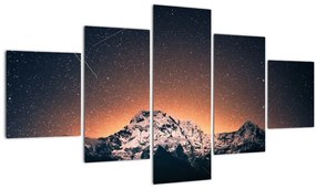 Tablou cu cerul nocturn cu munți (125x70 cm), în 40 de alte dimensiuni noi