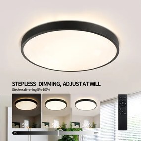 Brilagi - Corp de iluminat LED reglabil GLASS POOL DOUBLE LED/60W/230V 50 cm negru + telecomandă