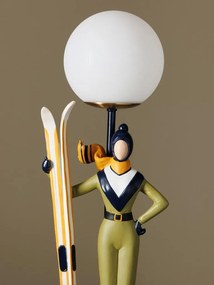 Lampa de masa, din polirasina si sticla, Modern Skier