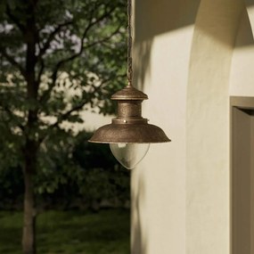 Lustra exterior IP44 realizata manual din alama Amalfi