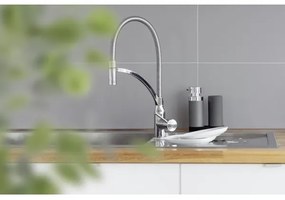 WENKO 54735100 - Stație de curățare EASY SQUEEZ-E, 15 x 18 cm, gri/gri