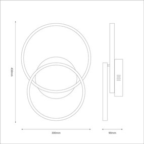 Plafonier LED TITANO LED/12W/230V negru