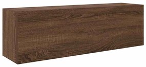 860100 vidaXL Dulap perete de baie, stejar maro, 100x25x30 cm, lemn prelucrat