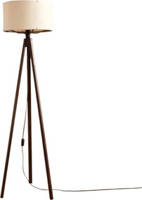 Lampadar AYD-3451, crem/nuc, material textil/lemn, 21x140 cm