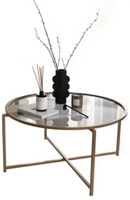 Măsuță de cafea SUN 40x83 cm auriu/transparent