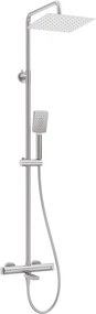 Coloană de Duș cu Baterie pentru Cadă, Termostatată - finisaj otel periat NAC_F1HT