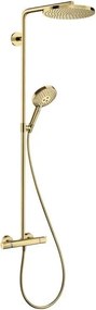 Coloana de dus cu baterie termostatata auriu Hansgrohe Raindance Select S 240