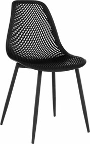 Scaun TEGRA TYP 2, negru, plastic/metal, 37x53x86 cm