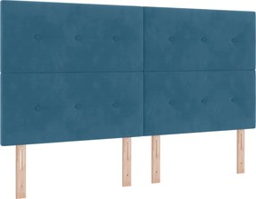 vidaXL Tăblie LED cu benzi LED Manual albastru 180 cm Catifea