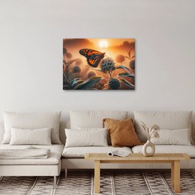 Tablou – Fluture în soare apunând (70x50 cm)