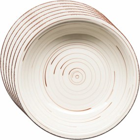 Mäser Set of 6 deep plates Bel Tempo 21.5 cm, beige