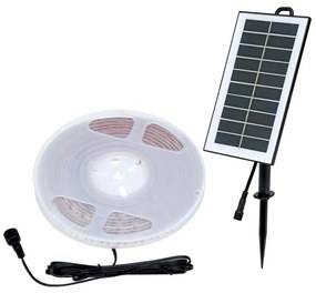 Bandă LED solară 3,7V 2400mAh 5m IP65 Ecolite DX-SOLAR-3000/5M