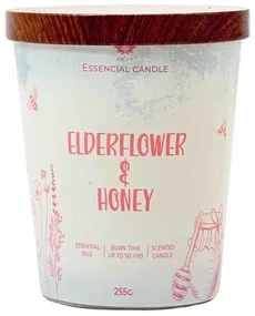 Lumânare Arome în sticlă cu capac metalic 255gElderflower & Honey