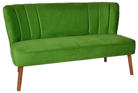 Canapea 2 Locuri, Lemn Solid, Moon River, Verde
